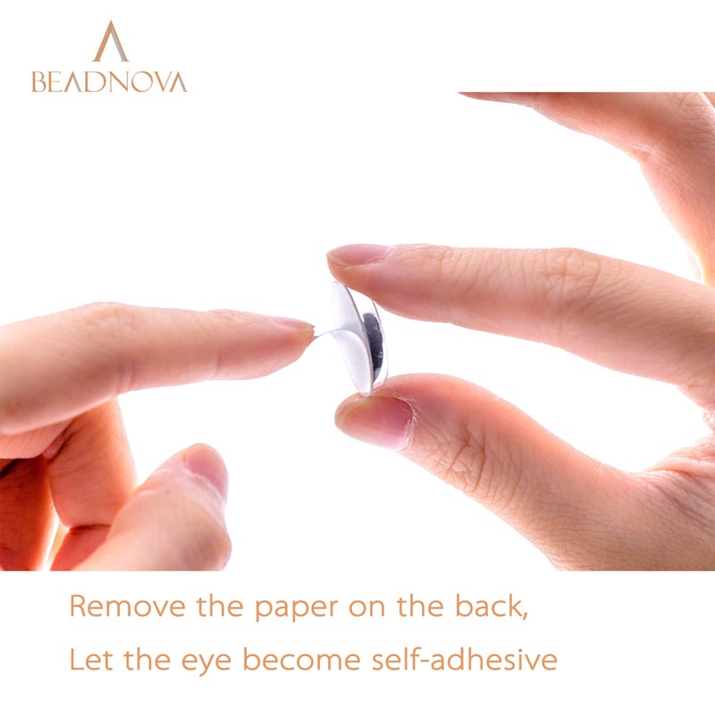 BEADNOVA Black Wiggle Googly Eyes Wobbly Eyes with Self Adhesive Sticker for DIY Craft Scrapbooking (20mm, 200pcs) - Image 3